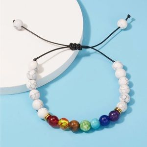 Adjustable White Chakra Bracelet